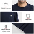 thumbnail image 4 of Kecols Men's Loose Fit Thick Work T-Shirts Soft Short Sleeve Pocket Tee(Tall & Regular)(Navy,L,Tall), 4 of 7