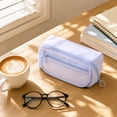 thumbnail image 6 of Pencil Case Large Capacity Pencil Pouch for Organisation Zipper Pencil Bag Back to School Supplies Brown, 6 of 8