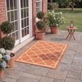 thumbnail image 5 of Safavieh Courtyard Alina Geometric Quatrefoil Indoor/Outdoor Area Rug, Terracotta/Bone, 2'7" x 5', 5 of 15