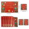 thumbnail image 3 of Coofit Sets de Table de Noël Mignon à Motifs 6PCS Lavables avec 6PCS Sous-Verres, 3 of 10