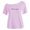Light Purple, variant on Gaexia Holiday Ready Girls Solid Off Shoulder CasualTop For Everyday Wear With Soft BreathableFabric