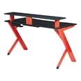 thumbnail image 5 of OSP Home Furnishings Area51 Bureau de Jeu Battlestation avec Lumières DEL RVB Bluetooth, Rouge, 5 of 5