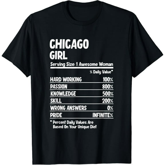 t-shirt Chicago Girl T-Shirt mens，black，women，funny，journey，Crew Neck, Short Sleeve,printing