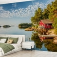 thumbnail image 2 of Peel and Stick Wallpaper Waterproof Archipelago Baltic Sea coast Sweden Wall Mural Decor Self Adhesive and Removable 69in x 98in, 2 of 8