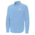 thumbnail image 2 of Men's Antigua Light Blue Kansas City Royals Porter Woven Long Sleeve Button-Down Shirt, 2 of 3