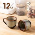 thumbnail image 5 of Theterra Ceramic Coffee Mugs Set of 6, 12oz Handmade Coffee Cups with Handle for Latte, Tea, Milk, Beer, Hot Cocoa, Coca Mocha, 5 of 8