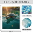 thumbnail image 3 of Diamond Art Kit for Adults, Turtle Swimming In Sunlit Water Diamond Painting for Adults Beginners, 5D DIY Diamond Art Painting Kits, Colorful Diamond Painting Craft for Home Decor 12x16, 3 of 7