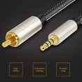 thumbnail image 3 of Ygjytge Cable Audio Auxiliar Coaxial Digital HiFi Jack 3 5 Mm para Amplificadores TV Box (1 5 M), 3 of 9
