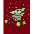 thumbnail image 2 of Men's Star Wars: The Mandalorian Christmas Grogu Merry Force Be With You Graphic Tee Cardinal 3X Large, 2 of 5