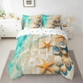 thumbnail image 2 of Erosebridal Marine Beach Bedding Sets Full Size, Kawaii Starfish Comforter Sets with Sheets, Coastal Ocean Reversible Bed Set, Breathable Bedroom Decorative, 7pcs, 2 of 6