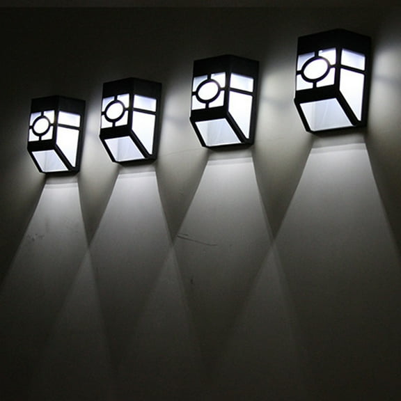 ZToonmas outdoor lights Solar 2 LED Outdoor Garden Wall Yard Light