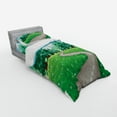 thumbnail image 3 of Ambesonne Spring Bedding Set 4 Pcs, Pathway Among Pine Trees, Queen, Hunter Green Pale Blue, 3 of 3