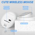 thumbnail image 3 of Combo de teclado y ratón inalámbrico Kootop Cute White 104 teclas, 3 of 9