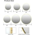 thumbnail image 4 of Round Mirror, 32 inch Circle Mirror, Gold Metal Frame Round Mirror for Wall, Round Bathroom Mirror for Wall Decor, Round Wall Mirror for Entryway, Bedroom, Vanity, Easy to Install, 4 of 7
