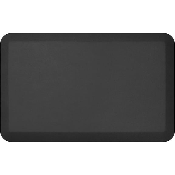 GelPro Designer Comfort Leather Grain Kitchen Floor Mat, 20" x 32", Black