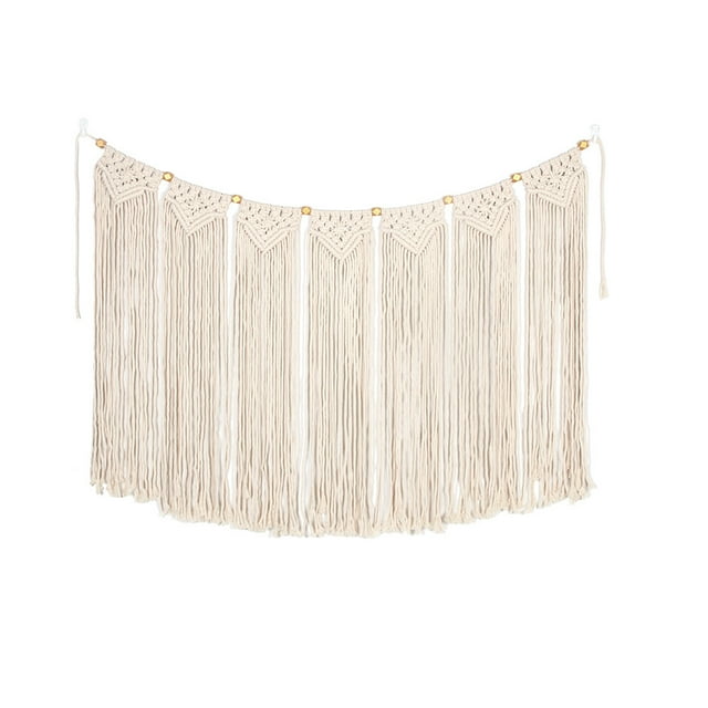 Tapiz de pared tejido con flecos para decoración del hogar, sala de estar, boda, fiesta, dormitorio, 69cm (ancho) x 95cm (largo) ER