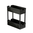 thumbnail image 2 of Naittoop Bathroom Counter Organizer with Drain Holes, 2-Tier Plastic Storage Organizer for Makeup Perfume Skincare,Vanity Storage Tray for Bedroom, Living Room, Spice Racks Black, 2 of 5