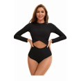 thumbnail image 2 of Top-kevin Women's Long Sleeve One Piece Swimsuits Rash Guard Modest Full Coverage Bathing Suit, 2 of 13