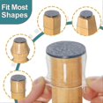 thumbnail image 2 of 24 Pcs Chair Leg Floor Protectors, Silicone Felt Furniture Leg Pads Caps Covers For Hardwood Floors (clear-medium) - chuan, 2 of 5
