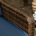 thumbnail image 5 of Aimee Lii Patio Bistro Set, Porch Furniture with 360° Rotation & Rocking Function, 28.25"x30.75"x36.25", Modern Patio Furniture for Outdoor Gardens, Backyard, Dark Blue, 5 of 19