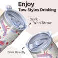 thumbnail image 4 of 20OZ Cute Unicorn Tumbler with Handle and Straw Double Wall Stainless Steel Insulated Coffee Mug Travel Cup Great Gifts for Women Mom Friends on Birthday Christmas Thanksgiving, 4 of 6