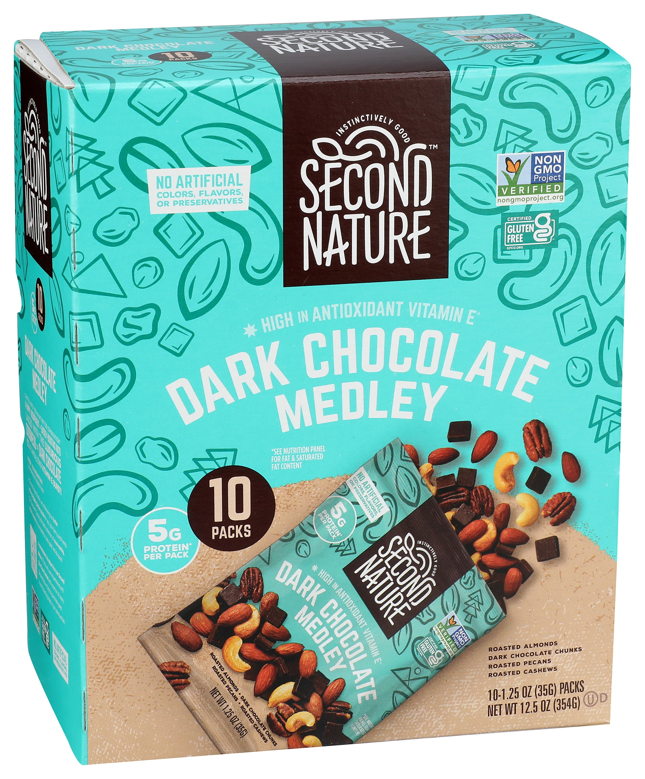 (Pack of 4), Second Nature Dark Chocolate Medley, 12.5 oz