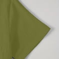 thumbnail image 6 of FAWUUDO Men's Casual Short Sleeve Button Down Collar Breathable Loose Quick Dry Solid Color Shirts Olive Green, 6 of 7