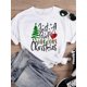 thumbnail image 1 of Camiseta con estampado de árbol de estrellas para mujer, ropa de vacaciones de Festival encantador, Feliz Navidad, Año Nuevo, moda femenina, camisetas gráficas, 1 of 4