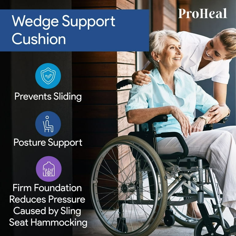 ProHeal Bariatric Wheelchair Seat Cushion w/ Gel Infused Memory