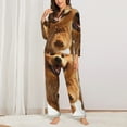 thumbnail image 2 of Fotbe Happy Fluffy Running Dog Conjunto de Pijama de Manga Larga para Mujer con Estampado, Ropa de Dormir de 2 Piezas, Conjunto de Casa Suave y Cómodo con Bolsillos-X-Large, 2 of 7