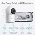 thumbnail image 2 of Sense-U Smart 2K Video Baby Monitor, Pan/Tilt, Person/Baby Crying/Motion Detection, 2-Way Talk, Night Vision, Background Audio, No Monthly Fee (Compatible with Smart Baby Monitor), 2 of 9