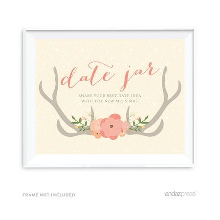 Date Jar - Share Best Date Idea Woodland Deer Wedding Party (Best Save The Date Ideas)