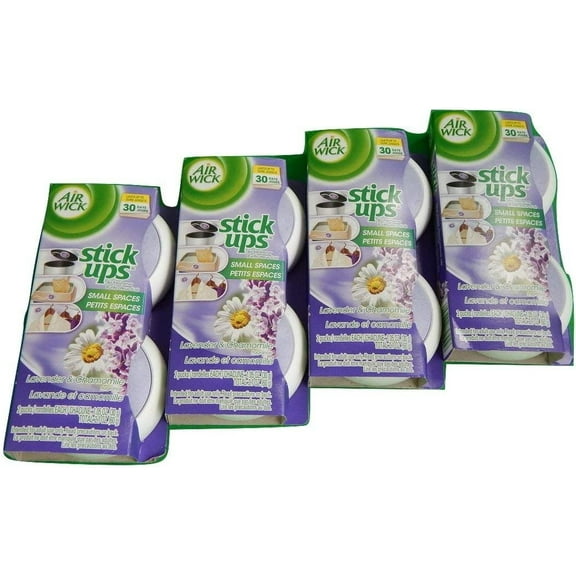 Air Wick Stick Ups Small Spaces Air Freshener Lavender & Chamomile 2-Count Pack of 4