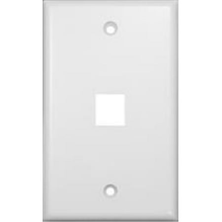 - Wallplate For Keystone Jacks And Modular Inserts One Port White