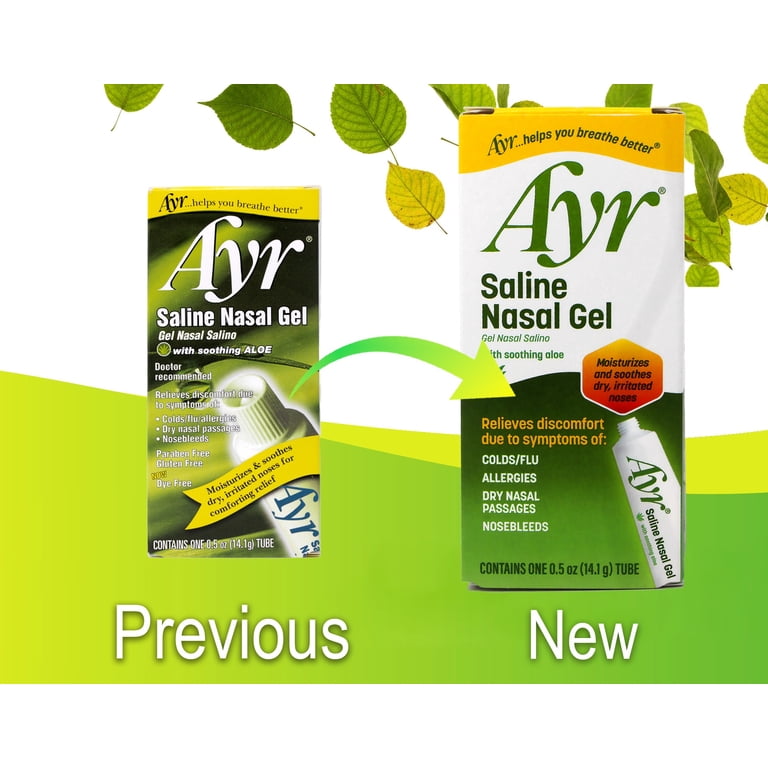 AYR Saline Nasal Gel with Soothing Aloe, 0.5 oz - 3 Pack - Walmart.com