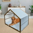 thumbnail image 2 of Autumn Pet House, Raindrops Fall Autumn Climate Liquid Gravity Water Cycle Air Mass Image, Outdoor & Indoor Portable Dog Kennel with Pillow and Cover, 5 Sizes, Blue and White, by Ambesonne, 2 of 4