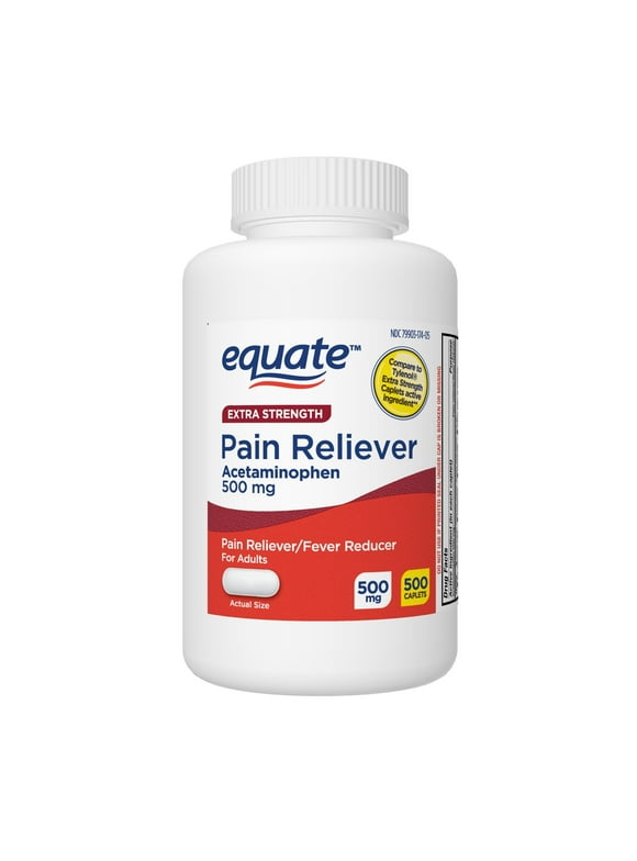 Equate Extra Strength Acetaminophen Caplets, 500 mg, 500 Count
