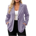 thumbnail image 4 of QQZ Women's Lapel Collar Plaid 2 Button Boyfriend Blazer Suit Work Office Blazer Jacket Single Button Blazers For Women Women’s Jackets Fall Long Sleeve, 4 of 8