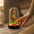 thumbnail image 6 of YingYouFu Lighted Christmas Cloche Decor, Battery Operated Mini Scene Ornament, Tabletop Tree Dome Decoration for Party Home Gift Present Display, 6 of 7