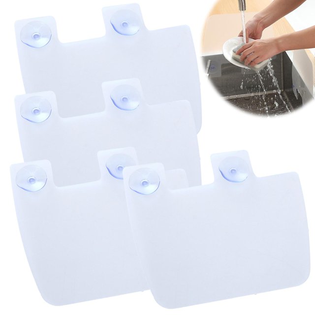 Placa de tope para fregadero, placa de sellado de cocina, placa de sellado para piscina, separador de agua para fregadero, placa de succión, placa de sellado para fregadero, deflectores, 4 p