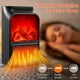 thumbnail image 4 of 2 Pack Mini Wall Space Heater, 500W Electric Fireplace Heater with Adjustable Thermostat, Overheat Protection, Timer, LED Display for Office Dorm Room, 4 of 5