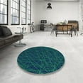 thumbnail image 3 of Ahgly Company Indoor Rectangle Patterned Deep-Sea Blue Area Rugs, 3' x 5', 3 of 6