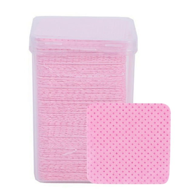 Nail Cotton Pads, 200Pcs Lint Free Nail Wipes Efficient Cleaning Eyelash Extension Glue Wipes for Eyelash Extensions Nails Lash Glue Wipes for Acrylic Nails