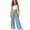 Light Blue, variant on ITSAME Girls Cotton Wide Leg Pants High Waist Drawstring Breathable Loose Casual Pants for Kids Light Blue Size 5T