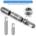 thumbnail image 2 of Keychain Pill Holder Small Titanium Pill Case Travel Pill Box Container Variable Lengths Portable Pill Organizer Metal Pill Case Bottle( Titanium XL.), 2 of 7