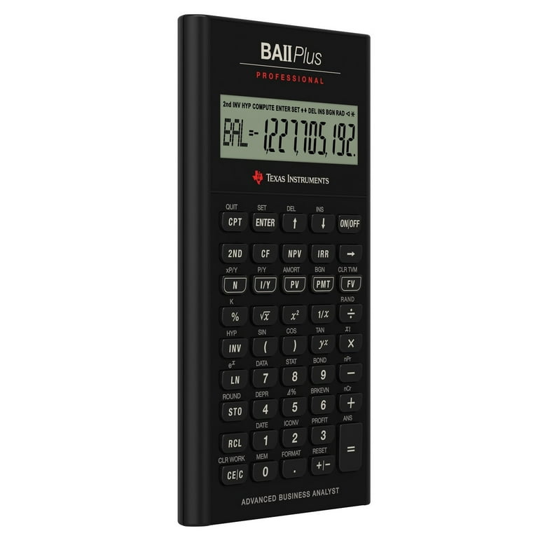 regalo Órgano digestivo café Texas Instruments BA II Plus Professional Calculator - Walmart.com