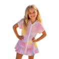 thumbnail image 5 of Toddler Swimsuit Cover Up Zipper Hooded Tie Dye Towel Cover Up Girls Towel Dress Girls Cover Ups 2-3 Years, 5 of 9
