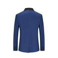 thumbnail image 3 of IROINNID Men's Long Sleeve V-Neck Blazer Turndown Lapel Short Jacket Solid Color Loose England High Quality Single Breasted Suit, 3 of 3