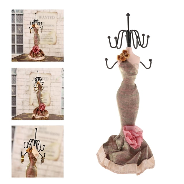 Soporte de exhibición de joyería, collar, pendiente, maniquí, gancho para colgar, de princesa, estante de exhibición, mujeres, niñas, esposa, Maniquí pequeño