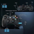 thumbnail image 2 of Xbox 360 Wired Controller Double Vibration Turbo Gamepad Compatible with Xbox 360/Slim and PC Windows 7, 8, 10 Black, 2 of 4